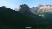 Archived webcam image showing Pordoi Pass Fassa Valley on 28 Jun 2026 at 02:12