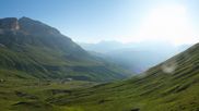 Archived webcam image showing Pordoi Pass Fassa Valley on 12 Jul 2026 at 07:22