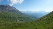 Archived webcam image showing Pordoi Pass Fassa Valley on 12 Jul 2026 at 08:22
