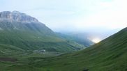 Archived webcam image showing Pordoi Pass Fassa Valley on 3 Aug 2026 at 00:15