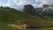 Archived webcam image showing Pordoi Pass Fassa Valley on 3 Aug 2026 at 16:15