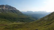 Archived webcam image showing Pordoi Pass Fassa Valley on 10 Aug 2026 at 08:16