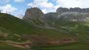 Archived webcam image showing Pordoi Pass Fassa Valley on 10 Aug 2026 at 12:16