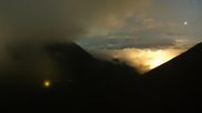 Archived webcam image showing Pordoi Pass Fassa Valley on 18 Sep 2026 at 04:00
