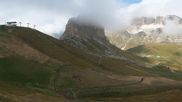 Archived webcam image showing Pordoi Pass Fassa Valley on 18 Sep 2026 at 12:00