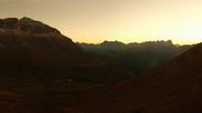 Archived webcam image showing Pordoi Pass Fassa Valley on 27 Sep 2026 at 07:31