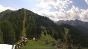 Archived webcam image showing Pozza di Fassa: Panoramic view Dolomites on 1 Jul 2026 at 10:58