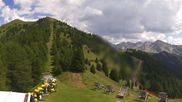 Archived webcam image showing Pozza di Fassa: Panoramic view Dolomites on 3 Aug 2026 at 14:03