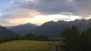 Archived webcam image showing Pozza di Fassa: Panoramic view Dolomites on 3 Aug 2026 at 20:03