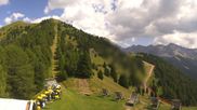 Archived webcam image showing Pozza di Fassa: Panoramic view Dolomites on 14 Aug 2026 at 14:18