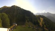 Archived webcam image showing Pozza di Fassa: Panoramic view Dolomites on 14 Aug 2026 at 10:18