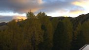 Archived webcam image showing Pozza di Fassa: Panoramic view Dolomites on 27 Oct 2026 at 07:07