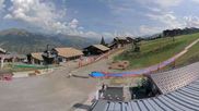 Archived webcam image showing La Plagne Ski School on 16 Aug 2026 at 12:57