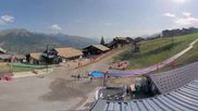 Archived webcam image showing La Plagne Ski School on 11 Aug 2026 at 10:03