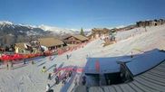 Archived webcam image showing La Plagne Ski School on 26 Feb 2026 at 16:27