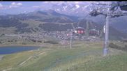 Archiviertes Webcam Bild: Les Saisies - Bergstation Sessellift Bisanne am 12.07.2026 um 18:48 Uhr