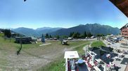 Archived webcam image showing Bisanne 1500 - Base station chairlift Rosières on 12 Jul 2026 at 10:23