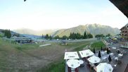 Archived webcam image showing Bisanne 1500 - Base station chairlift Rosières on 12 Jul 2026 at 20:23