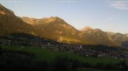 Archiviertes Webcam Bild: Blick von der Kurklinik auf Oberstdorf am 12.07.2026 um 20:36 Uhr