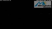 Archived webcam image showing View from top station Mittagbahn on 3 Aug 2026 at 00:17
