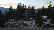 Archived webcam image showing Spruce Tree Castle Rosenalm on 23 Sep 2026 at 19:02