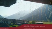 Archived webcam image showing View towards Neustift and Serles / Stubai on 5 Aug 2026 at 08:42