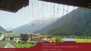Archived webcam image showing View towards Neustift and Serles / Stubai on 5 Aug 2026 at 12:42