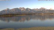 Archived webcam image showing Webcam at Hopfen am See: Restaurant Fischerhütte on 12 Jul 2026 at 07:42