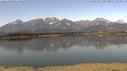 Archived webcam image showing Webcam at Hopfen am See: Restaurant Fischerhütte on 12 Jul 2026 at 08:42