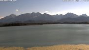 Archived webcam image showing Webcam at Hopfen am See: Restaurant Fischerhütte on 12 Jul 2026 at 16:42