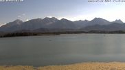 Archived webcam image showing Webcam at Hopfen am See: Restaurant Fischerhütte on 12 Jul 2026 at 18:42