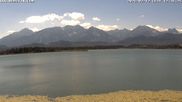 Archived webcam image showing Webcam at Hopfen am See: Restaurant Fischerhütte on 12 Jul 2026 at 12:42