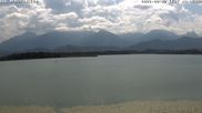 Archived webcam image showing Webcam at Hopfen am See: Restaurant Fischerhütte on 2 Aug 2026 at 14:16