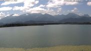 Archived webcam image showing Webcam at Hopfen am See: Restaurant Fischerhütte on 2 Aug 2026 at 12:16