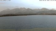 Archived webcam image showing Webcam at Hopfen am See: Restaurant Fischerhütte on 28 Aug 2026 at 07:26