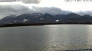 Archived webcam image showing Webcam at Hopfen am See: Restaurant Fischerhütte on 10 Oct 2026 at 16:45