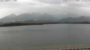 Archived webcam image showing Webcam at Hopfen am See: Restaurant Fischerhütte on 10 Oct 2026 at 10:45