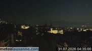 Archived webcam image showing Lausanne - Lac Léman on 31 Jul 2026 at 04:28