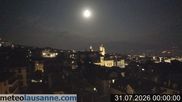 Archived webcam image showing Lausanne - Lac Léman on 31 Jul 2026 at 00:28
