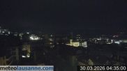 Archived webcam image showing Lausanne - Lac Léman on 30 Mar 2026 at 04:13