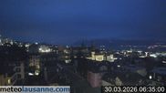 Archived webcam image showing Lausanne - Lac Léman on 30 Mar 2026 at 06:13