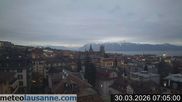 Archived webcam image showing Lausanne - Lac Léman on 30 Mar 2026 at 07:13