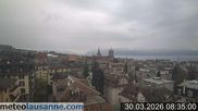 Archived webcam image showing Lausanne - Lac Léman on 30 Mar 2026 at 08:13