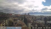 Archived webcam image showing Lausanne - Lac Léman on 30 Mar 2026 at 14:13