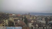 Archived webcam image showing Lausanne - Lac Léman on 30 Mar 2026 at 18:13