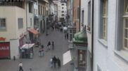 Archived webcam image showing Schaffhausen - Webcam Vordergasse on 12 Jun 2026 at 18:35