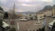 Archived webcam image showing Bozen - View Waltherplatz on 2 Aug 2026 at 16:28