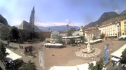 Archived webcam image showing Bozen - View Waltherplatz on 2 Aug 2026 at 12:28