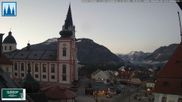 Archiviertes Webcam Bild: Basilika Mariazell am 27.02.2026 um 06:36 Uhr