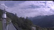 Archived webcam image showing Ardez, Bos-cha: Looking East on 18 Sep 2026 at 12:24
